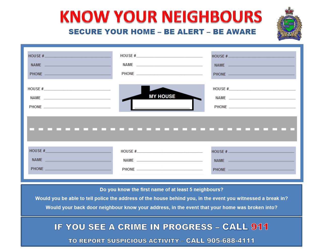 Know Your Neighbours Card