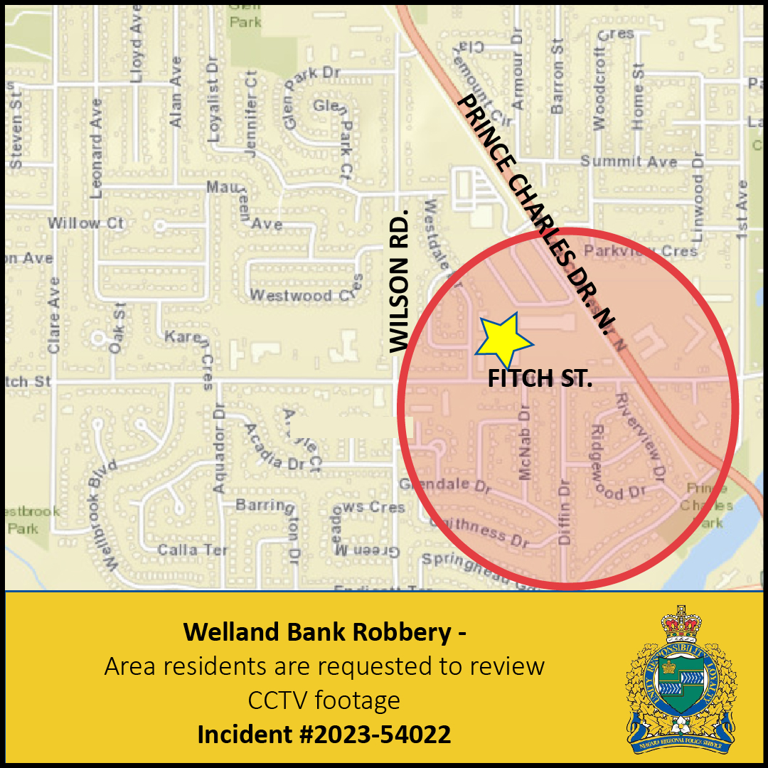 Map - Bank Robbery Welland
