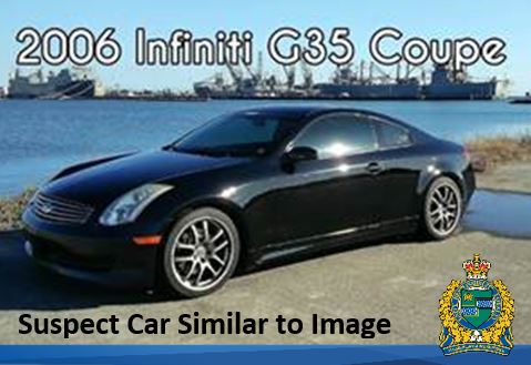 suspect car black 2006 Infiniti Coupe