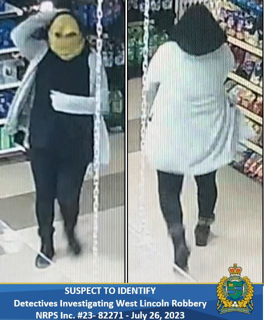 female robbery suspect in disguise