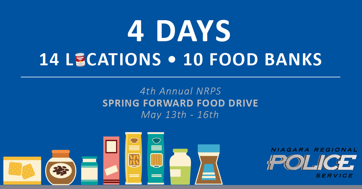 NRPS spring forward food drive graphic