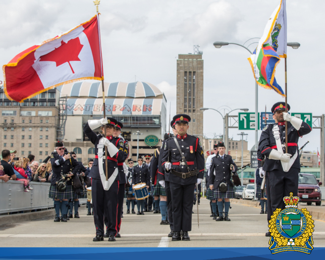 NRPS Honour Guard and Pipe Band