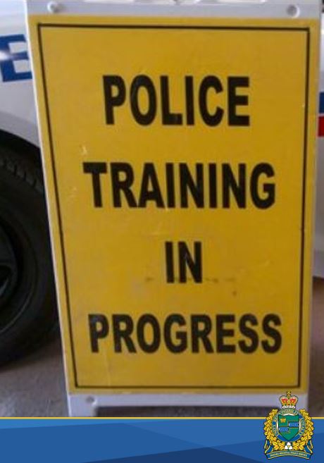 Police Training sign