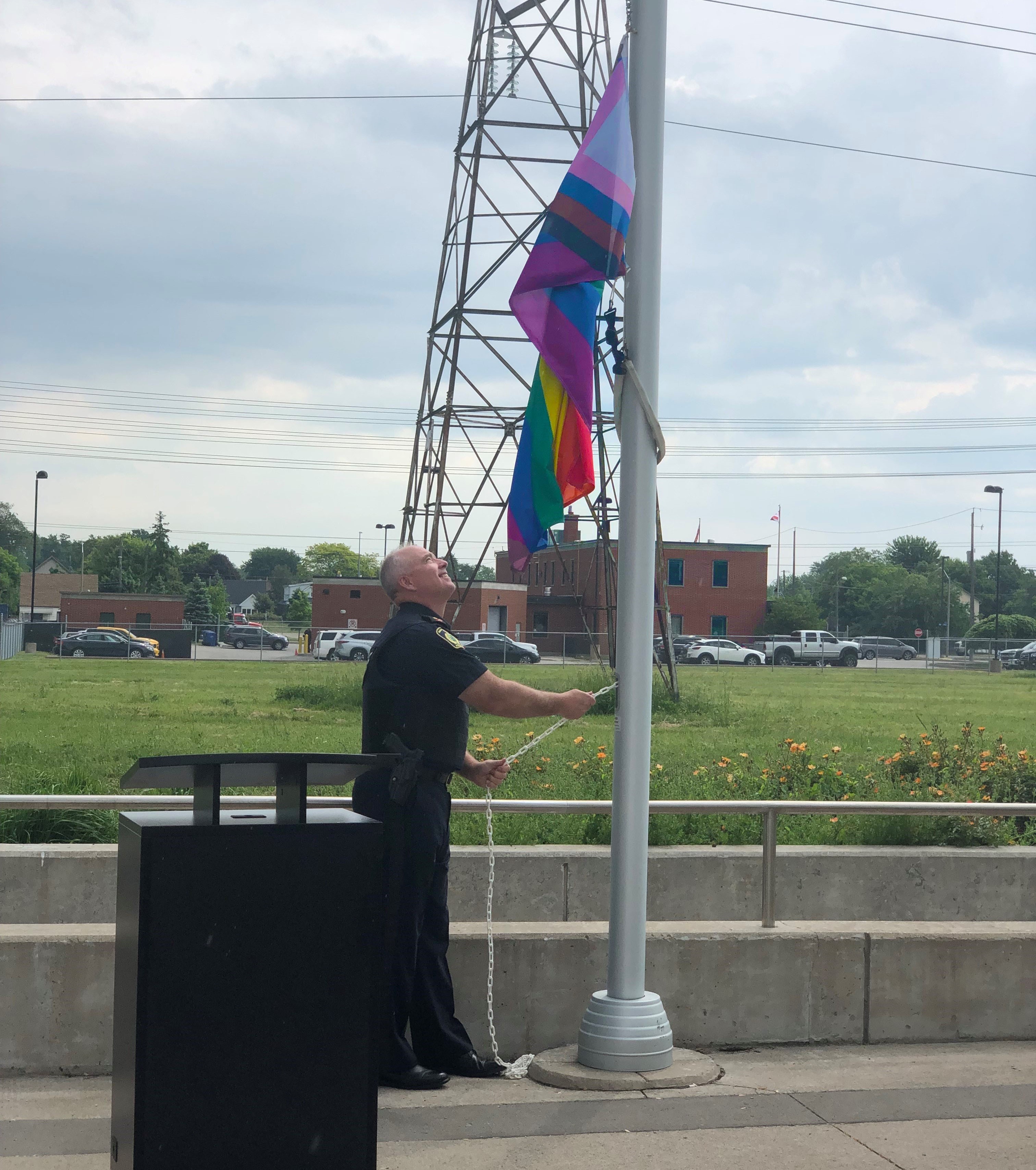 Pride flag raising