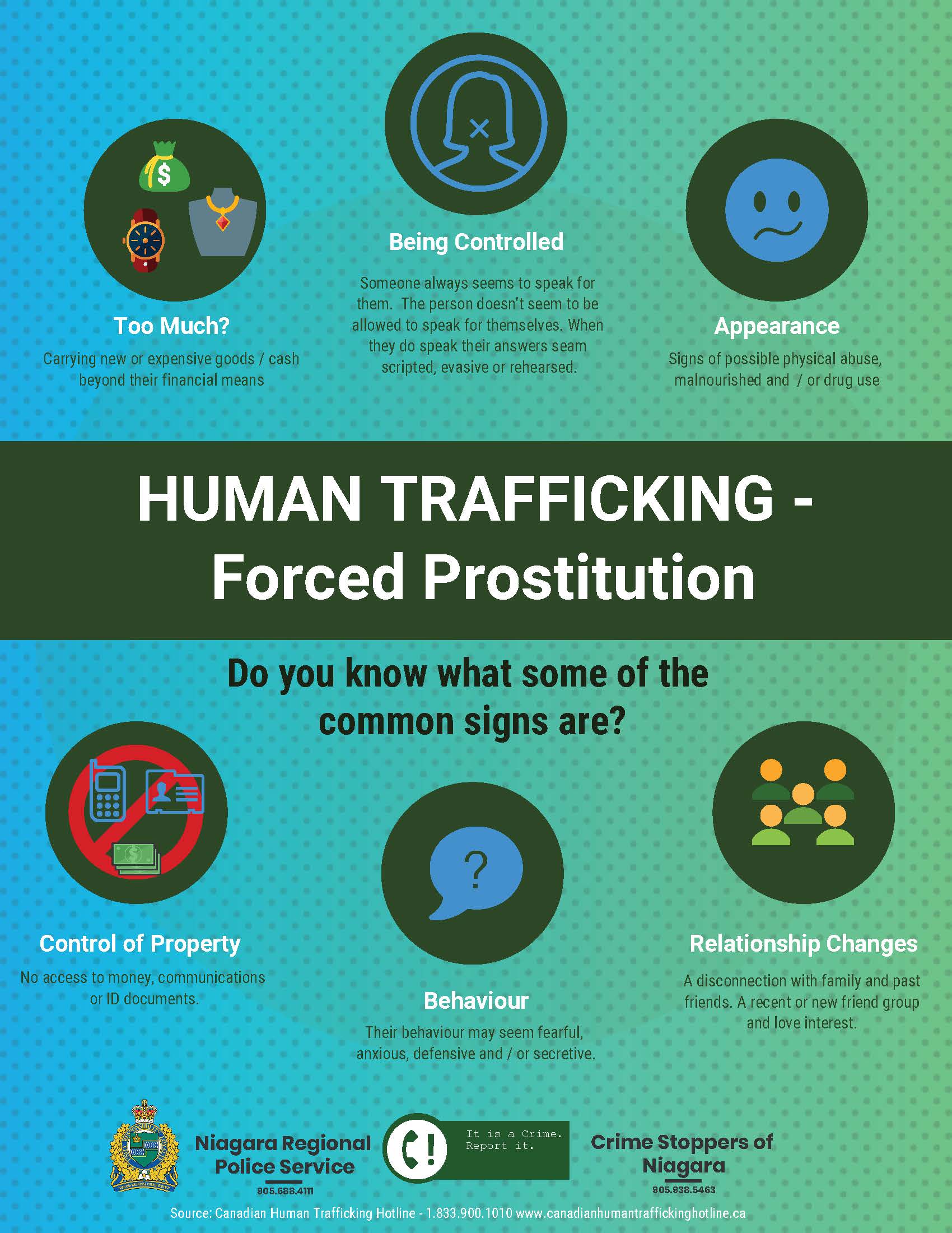 info graphic regarding human trafficking