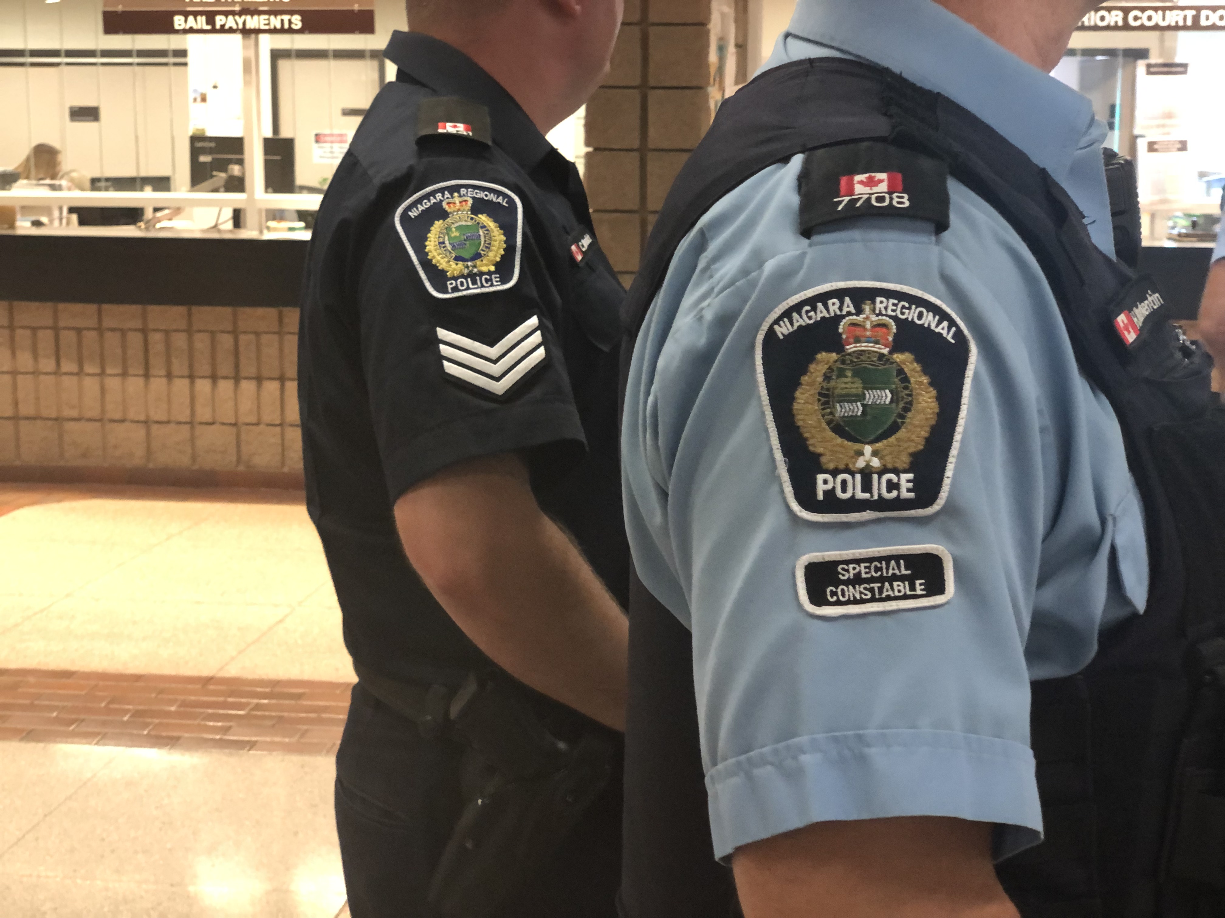 Shoulder flashes of a sergeant and a special constable