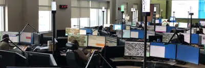 Communications Dispatch Floor with computer stations