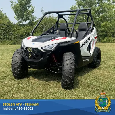 white side by side ATV
