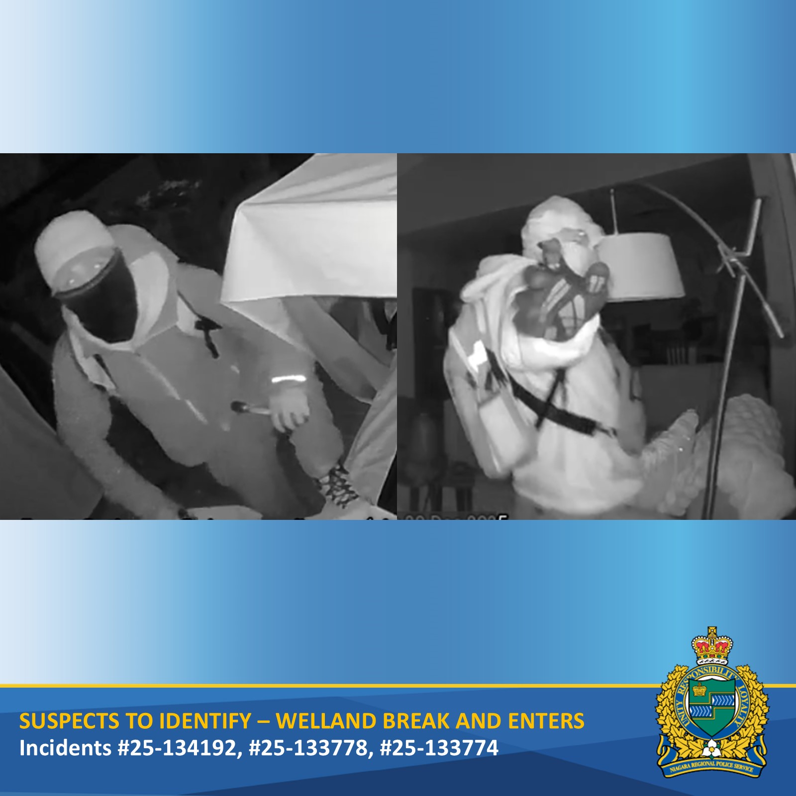 Welland Break and Enter Suspects