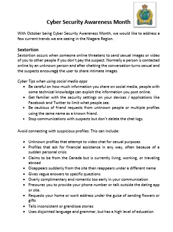 Cyber Security Information PDF Screenshot