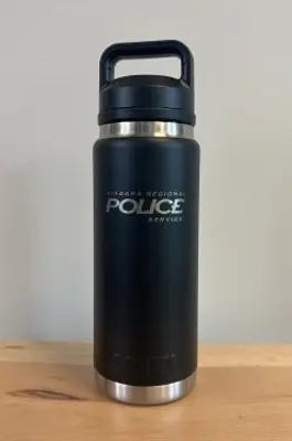 26 oz. YETI water bottle in black with wordmark