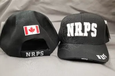 black NRPS baseball hat with white writing