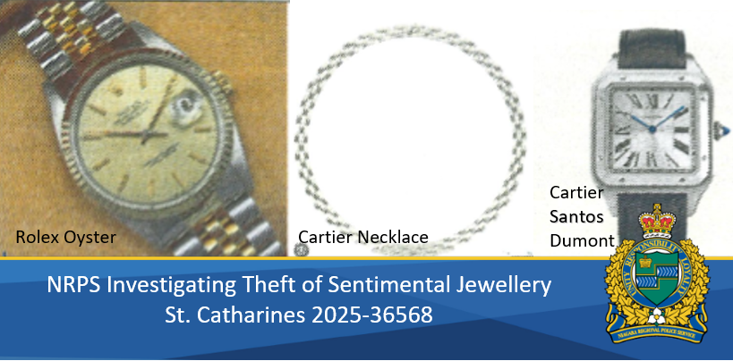 stolen watches and necklace