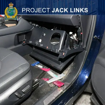 A ripped apart Interior Glove Box