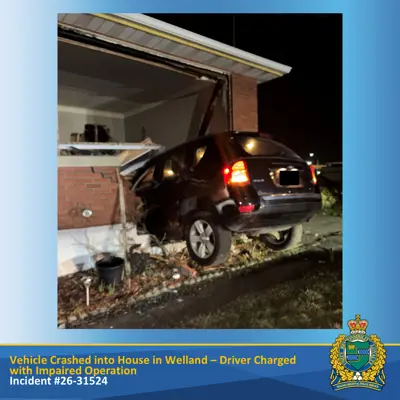 Photo of Vehicle Crashed into House